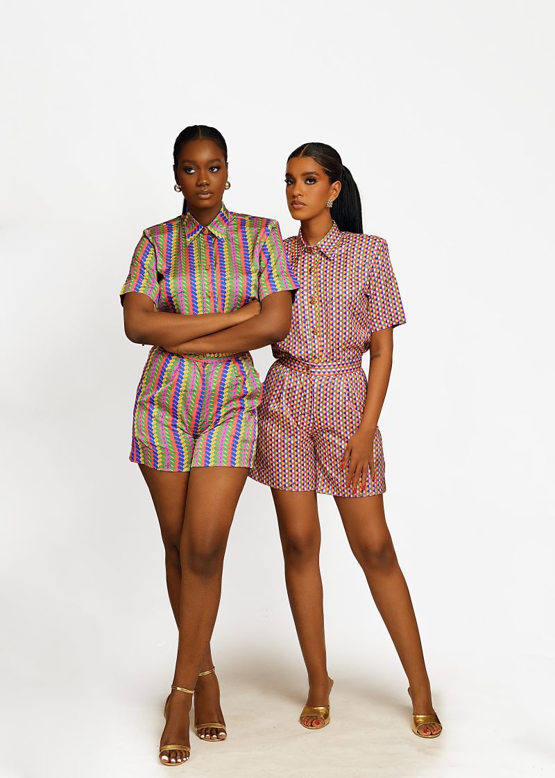Ifunanya Shorts Set (Multicolored Polka Dot Print) - Image 5