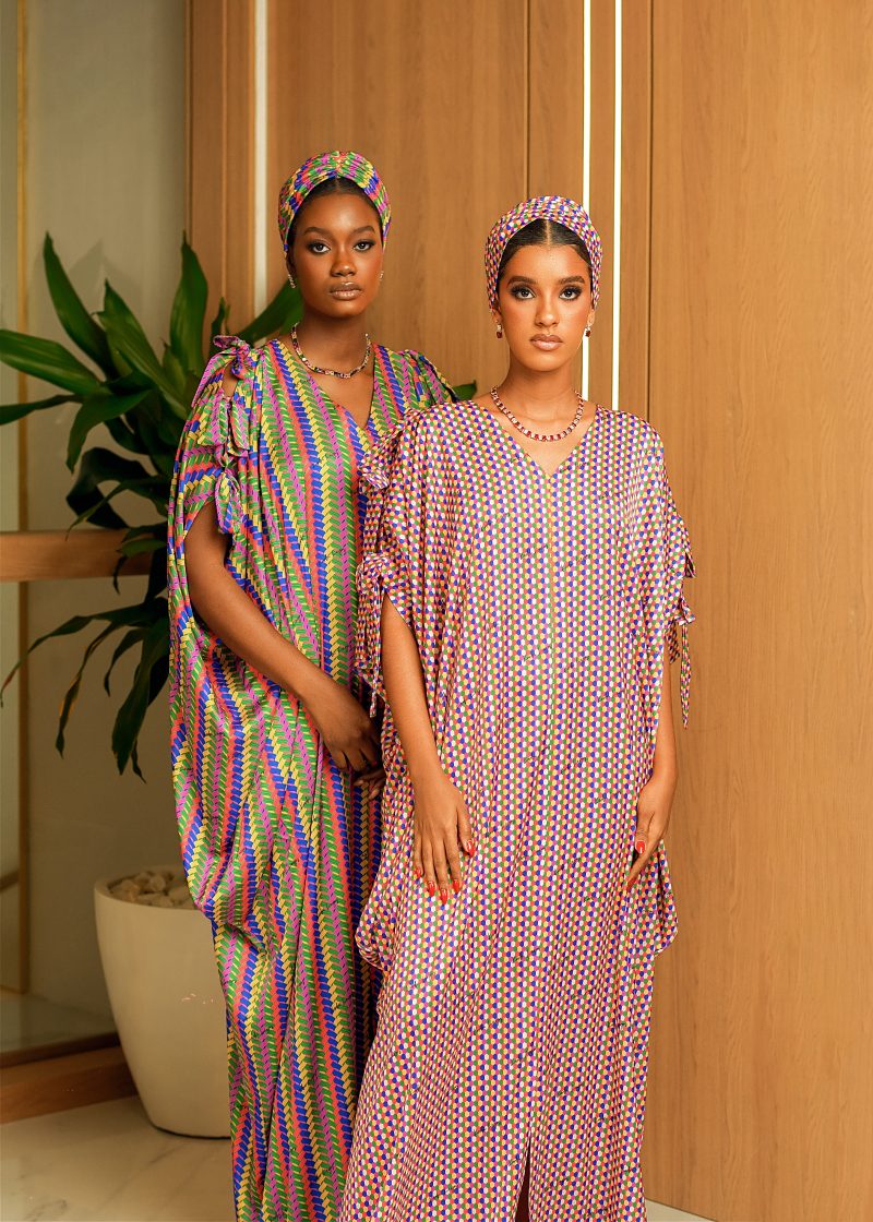 Aisha Boubou (Multicolored Interwoven Print) - Image 3