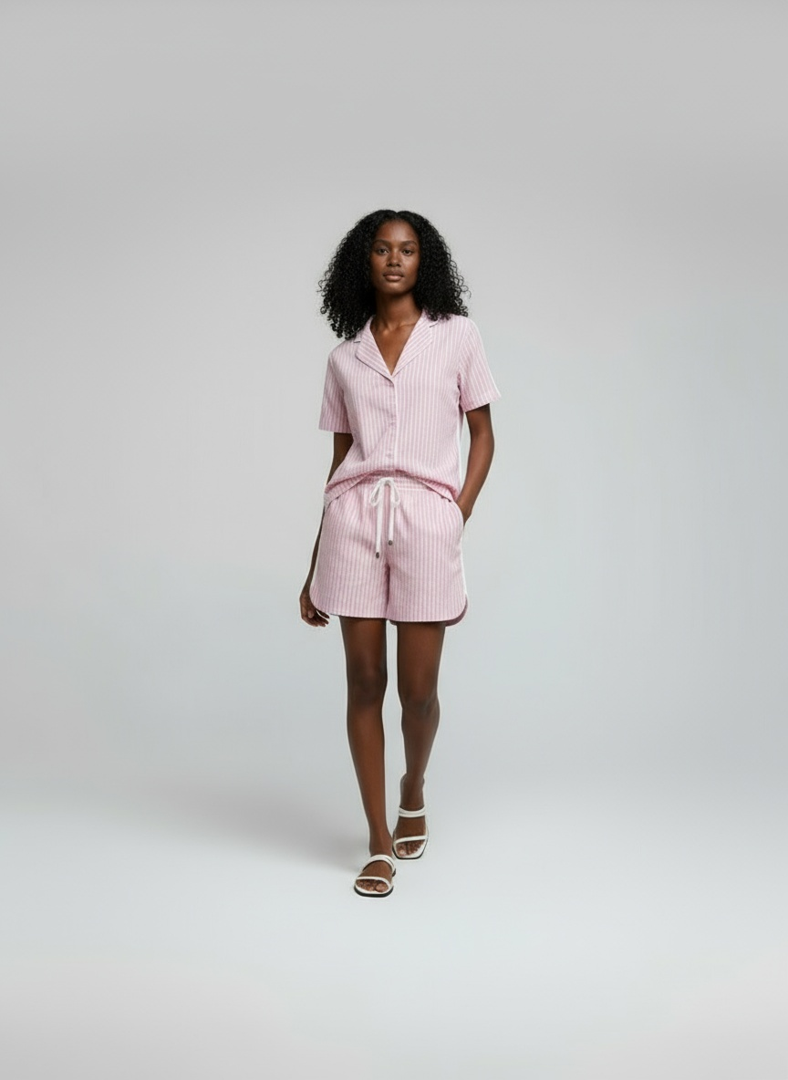 Beth Set (Pink & White Striped) - Image 3