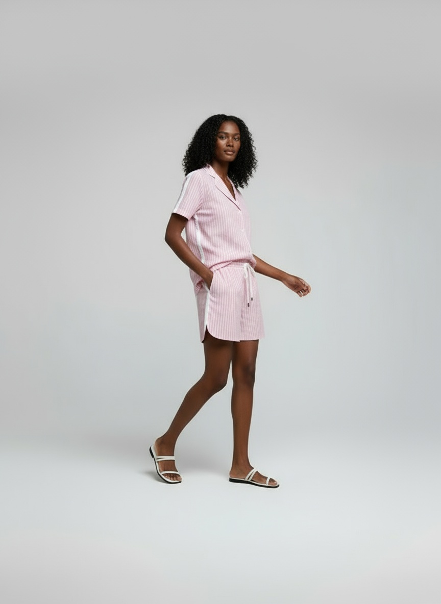 Beth Set (Pink & White Striped) - Image 2