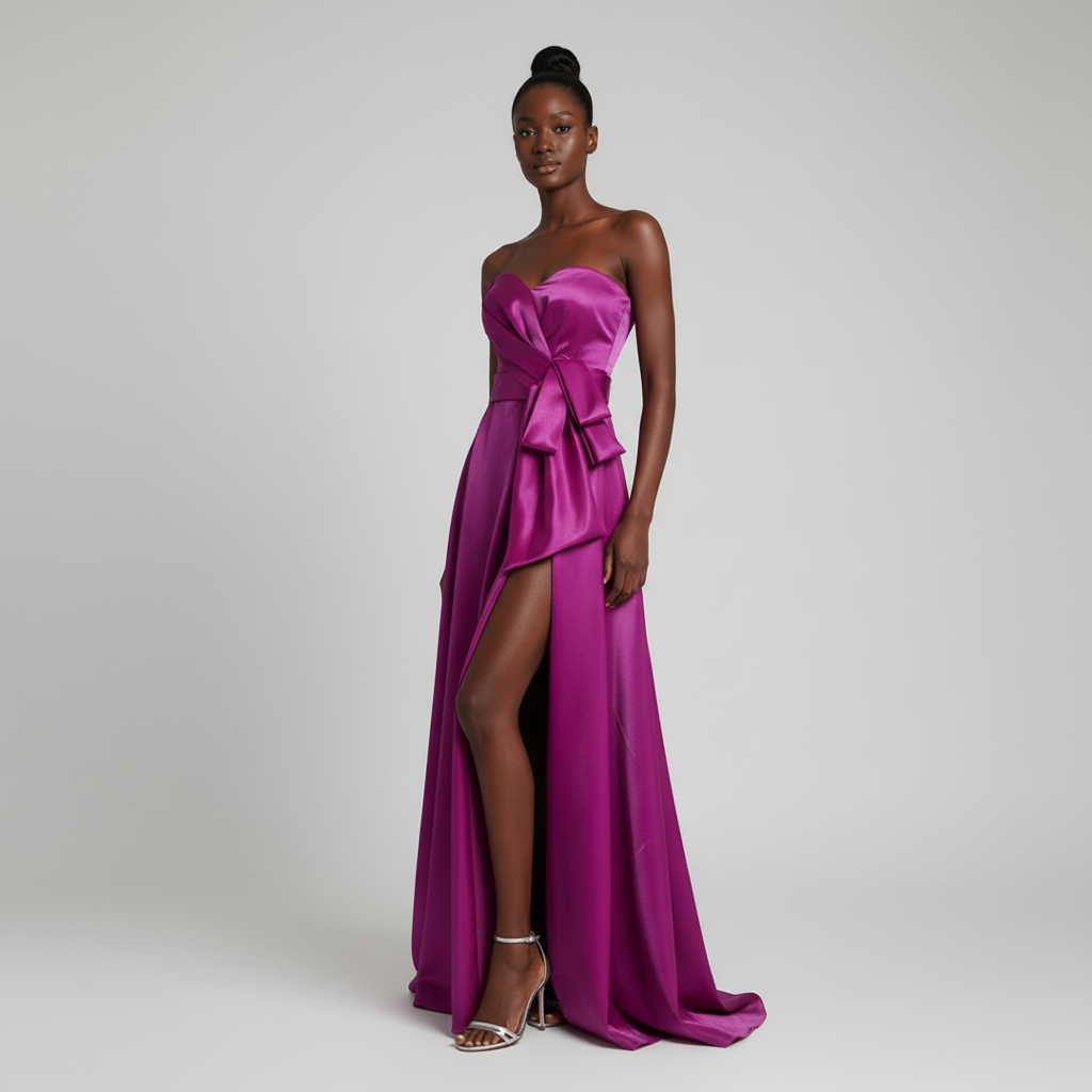 Mia Chiffon Dress (Plum) - Image 2