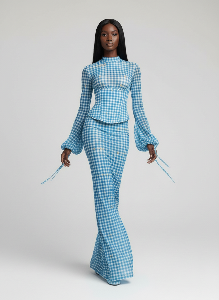 Amalfi Mesh Dress and Corset - Image 3